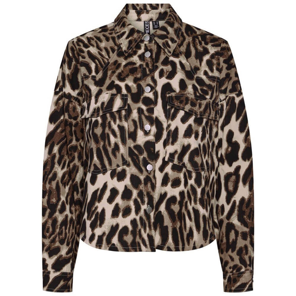 Oleo Long Sleeve Leopard Print Shirt